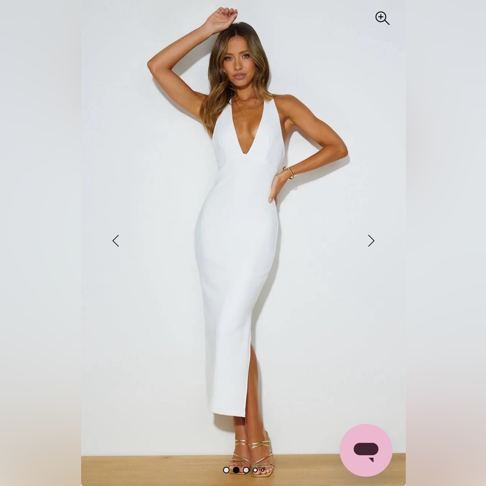 Hello Molly Sing Song Midi Dress - White